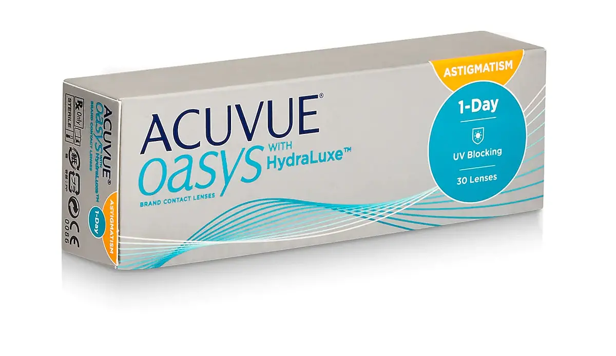 Acuvue Oasys 1 Day Toric Daily Contact Lenses For Astigmatism (- Powers Only) 30Pk 1