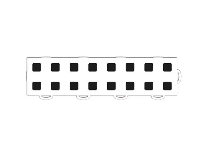 Weathertech Techfloor Interlocking Floor Tiles – 3" X 12" Right-Loop Style, White/Black (Sold In Packs Of 10) 1