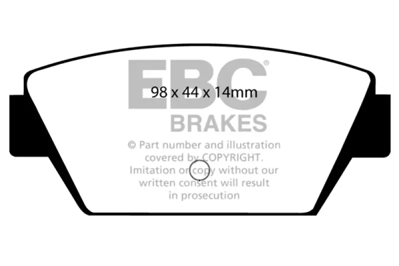 Ebc Redstuff Rear Brake Pads For 1993–1994 Eagle Talon 1.8L – High-Friction Street Performance 1