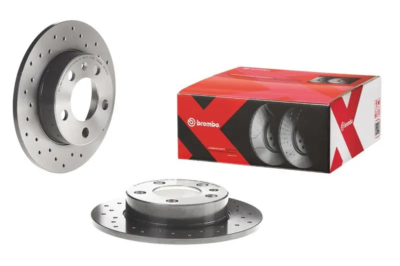 Brembo Cross-Drilled Front Brake Rotors For Acura Integra (1990–2001) And Honda Civic (1990–2005) 1