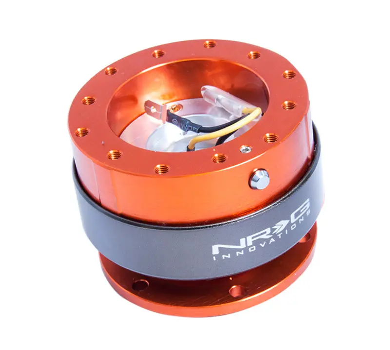 Nrg Quick Release Steering Hub Gen 2.0 – Orange Housing With Titanium-Chrome Accent Ring 1