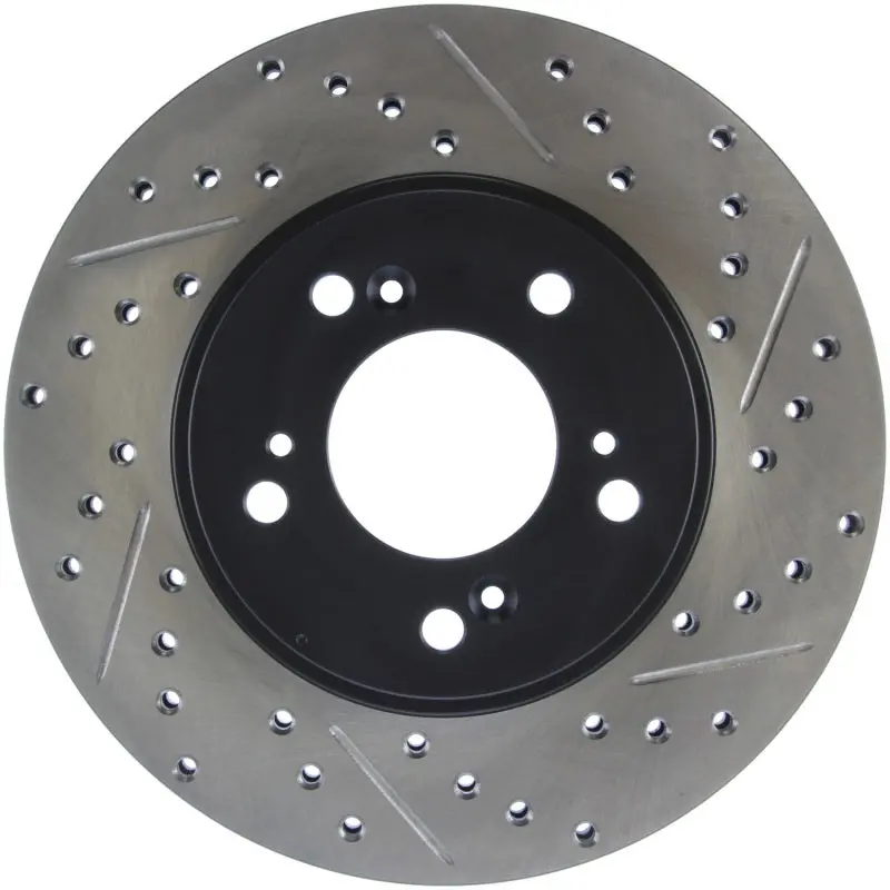 Stoptech Slotted & Drilled Front Left Rotor For 1997–2001 Acura Integra Type R And Cr-V 1