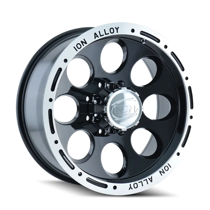 Ion Type 174 Black/Machined Wheel – 16X10In, 8X165.1Mm, -38Mm Offset, 130.8Mm Hub Bore 1