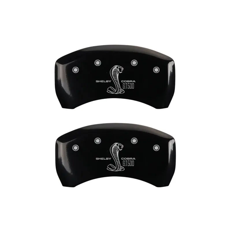 Mgp Engraved Rear Caliper Covers For Shelby Gt500 And Cobra – Black Body With Silver Accents 1