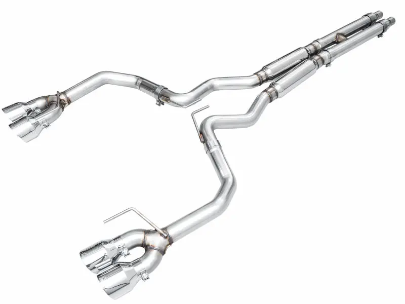 Awe Track Edition Cat-Back Exhaust System For 2024 Ford Mustang Gt Fastback (S650 Rwd) – Quad Chrome-Silver Tips 1