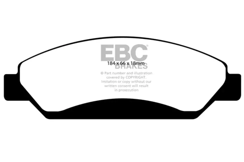 Ebc 07 Cadillac Escalade 6.2 2Wd Extra Duty Front Brake Pads 1