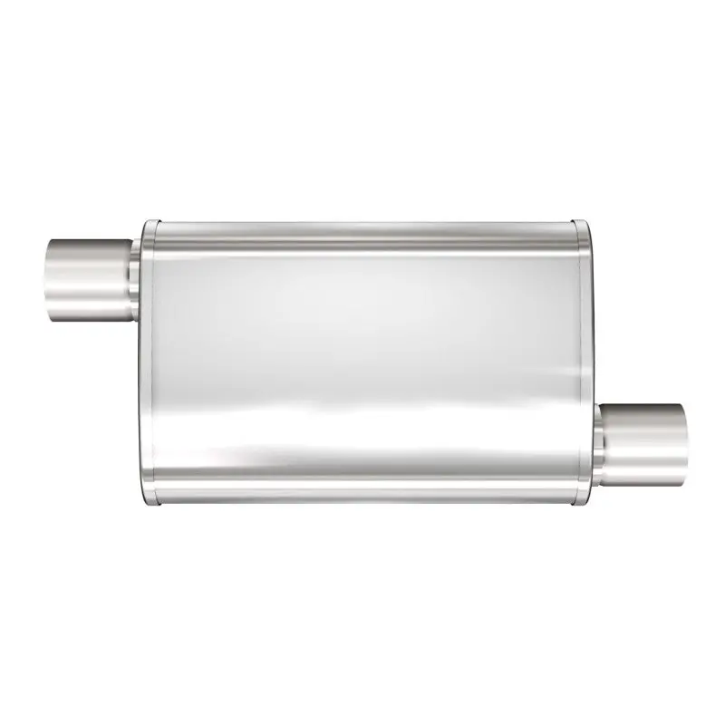 Magnaflow Turbo Stainless Steel Muffler – 4" X 9" X 18", Dual 2.5" Inlets/Outlets 1