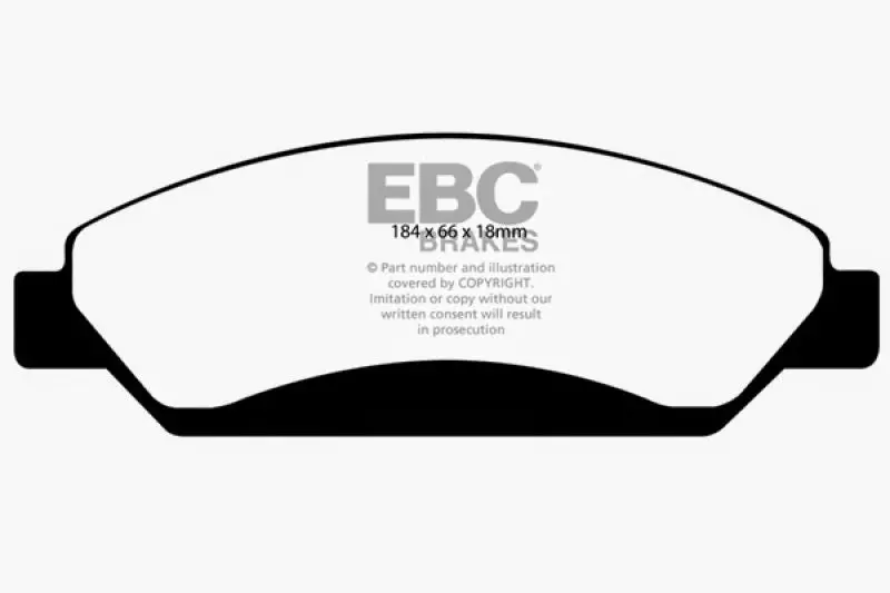 Ebc 07 Cadillac Escalade 6.2 2Wd Extra Duty Front Brake Pads 2