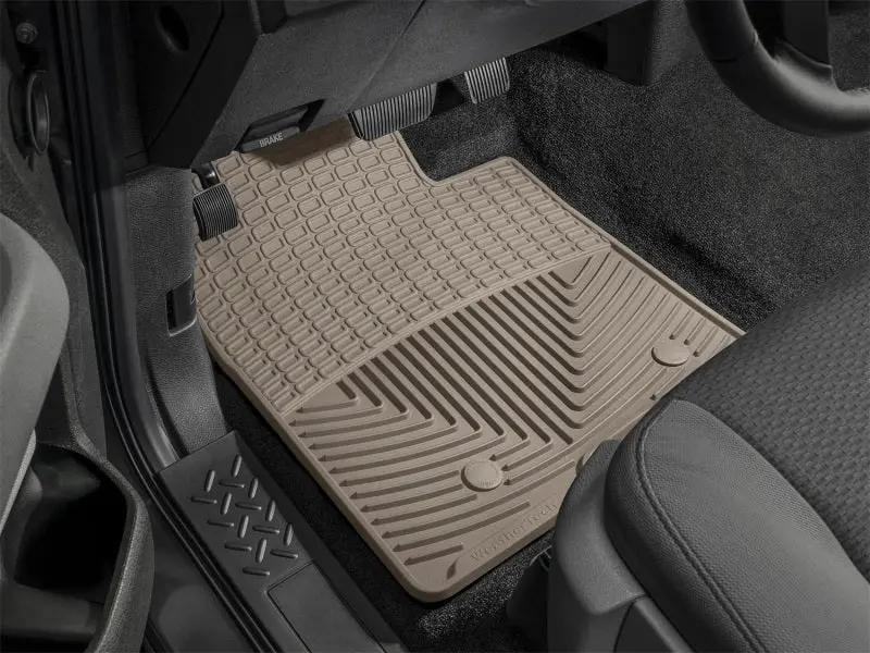 Wt Rubber Rear Floor Mats – Tan Color, All-Weather Protection 1