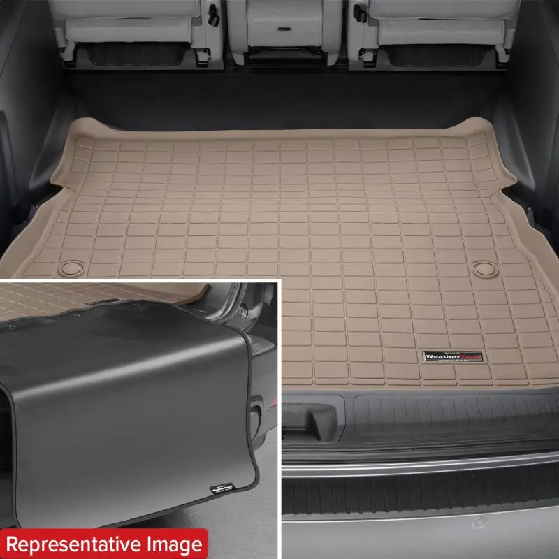 Weathertech 19-22 Jeep Cherokee (Crgo Fl On High) Seatback Cargo Liner Hp W/Bumper Protector - Tan 1