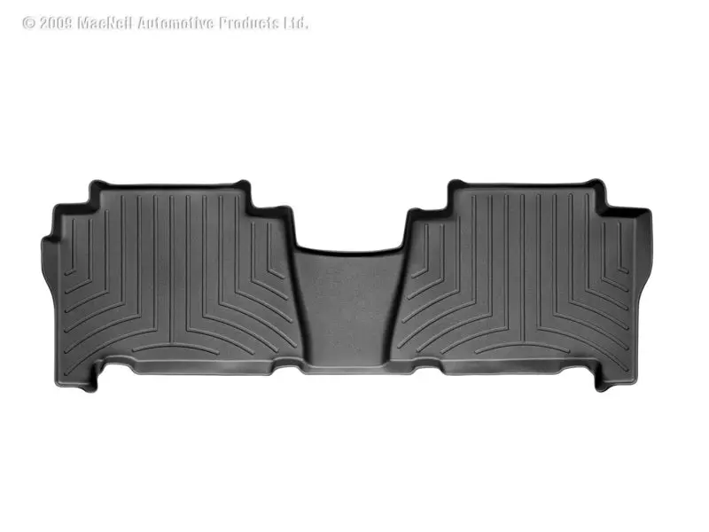 Weathertech Rear Floor Liners For 2009+ Kia Borrego — Durable Black Design 1
