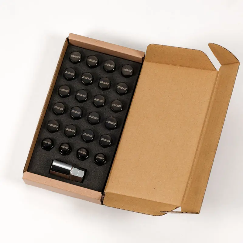 Rays Black Hex Nuts – M12X1.50, Pack Of 20 1