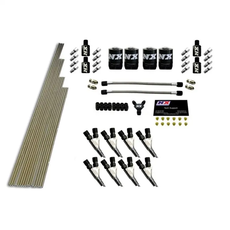 Nitrous Express Standard 8-Cylinder Intake Plumbing Kit With Nozzles And Hardware 1