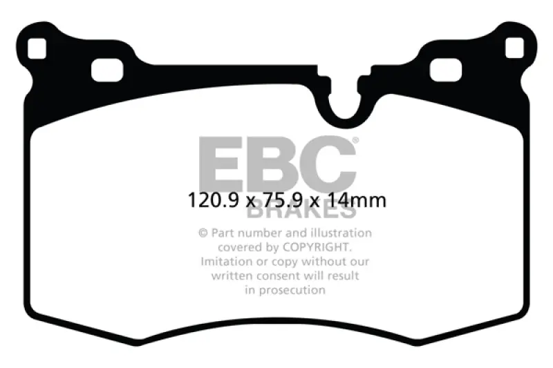 Ebc 09-14 Mini Hardtop 1.6 Turbo J.C Works Greenstuff Front Brake Pads 1