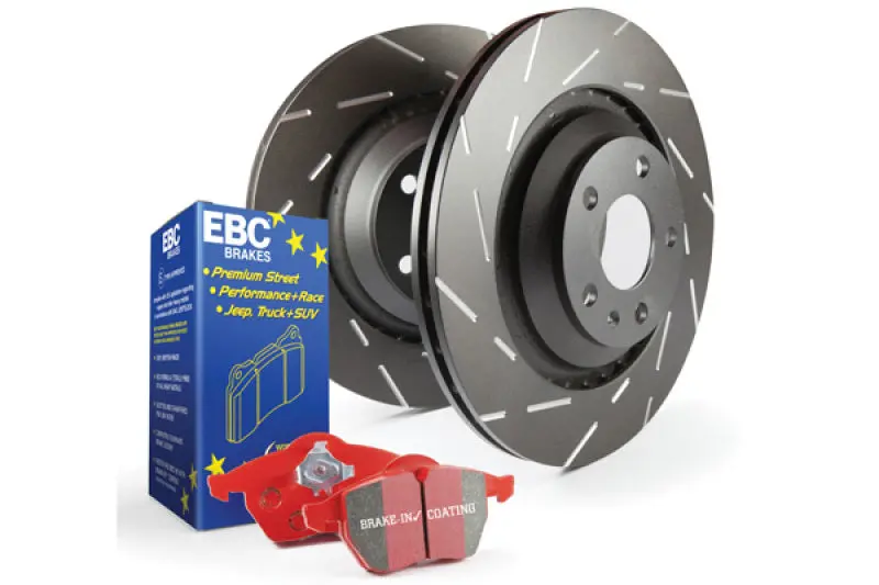 Ebc S4 Brake Kit: Redstuff Ceramic Pads + Usr Drilled & Slotted Rotors 1