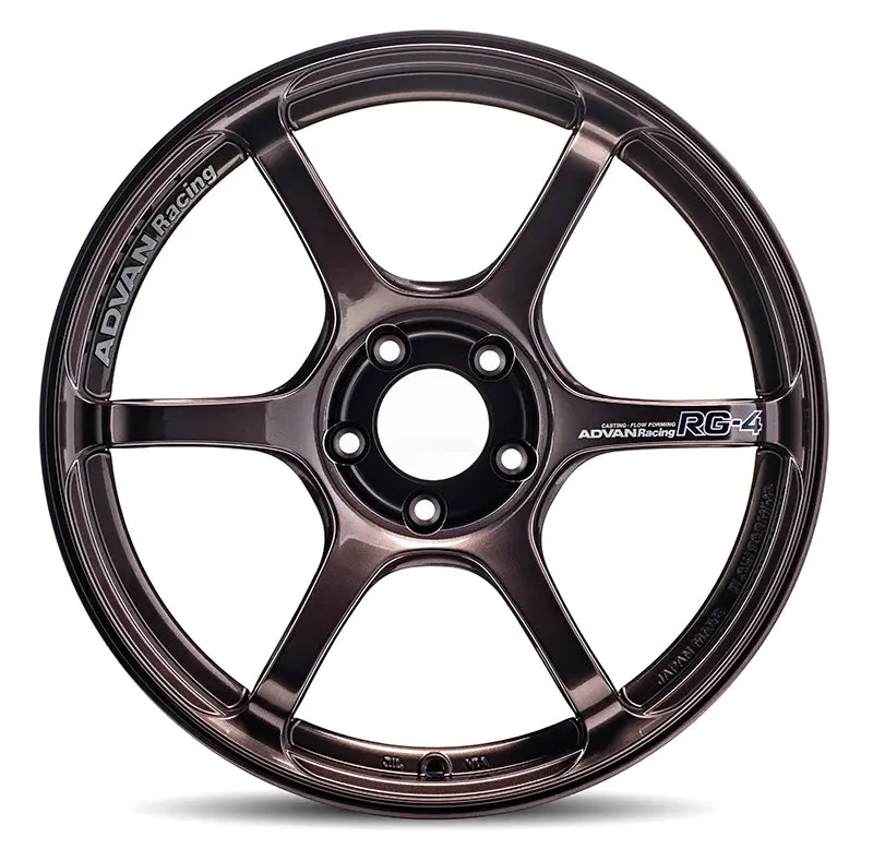 Advan Rg-4 Racing Wheel: 18X9.5 Inches, +45 Offset, 5X114.3 Bolt Pattern – Copper Bronze Finish 1
