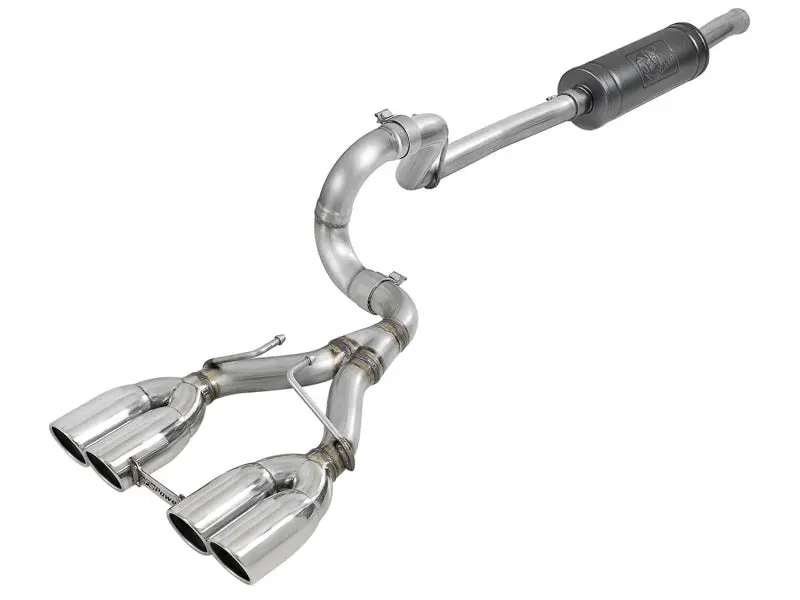 Afe Rebel Series 2.5In. 304 Ss C/B Exhaust System 2018 Jeep Wrangler (Jl) V6-3.6L - Polished Tip 1