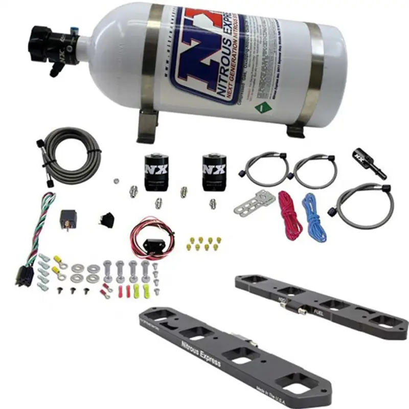 Nitrous Express Dodge/Ram 5.7L/6.1L/6.4L Hemi Direct Port Plate System W/10Lb Bottle 1