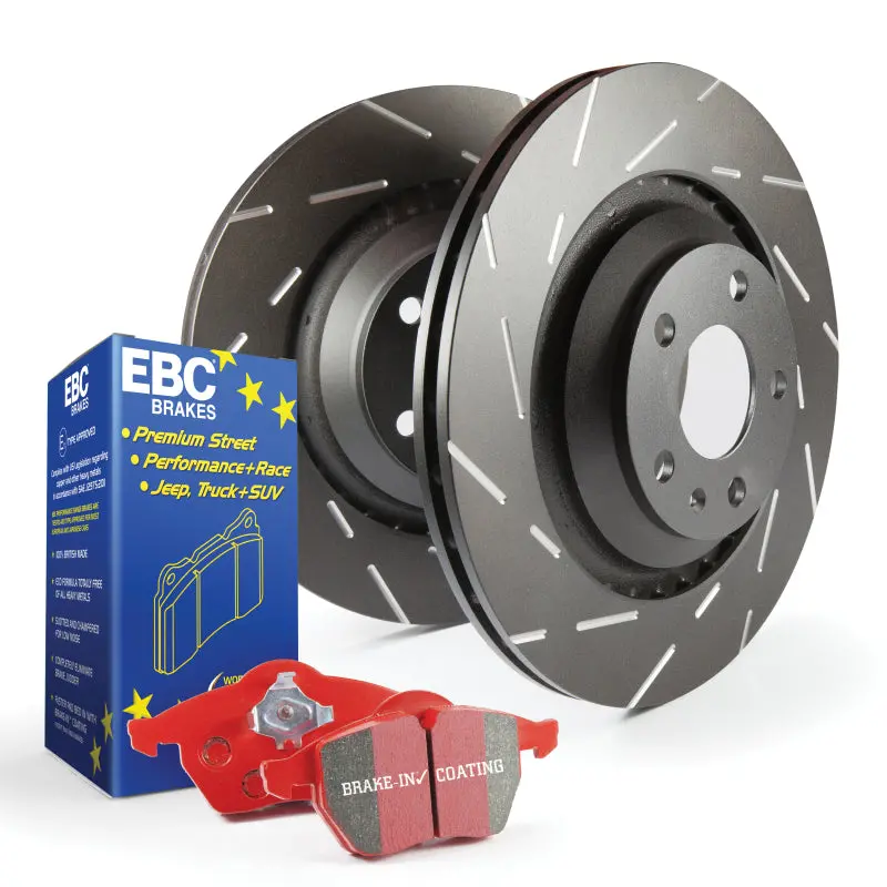 Ebc S4 Brake Kit – Redstuff High-Performance Pads + Usr Slotted Rotors 1