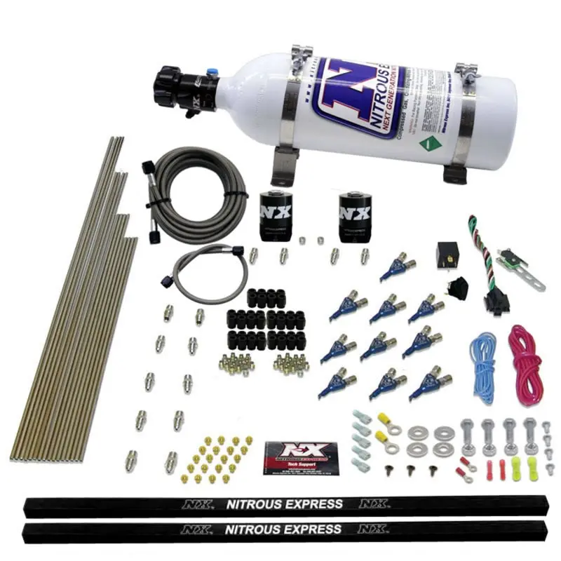 Nitrous Express Piranha Direct-Port Nitrous System For 10-Cylinder Engines – 250 To 500 Hp With 5-Lb Bottle 1