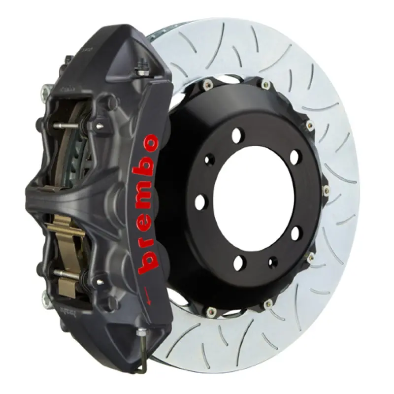 Brembo Gts Front Big Brake Kit – 6-Piston Calipers, 380×32Mm Two-Piece Slotted Rotors For 2005–2014 Mustang Gt (Non-Abs Models) 1