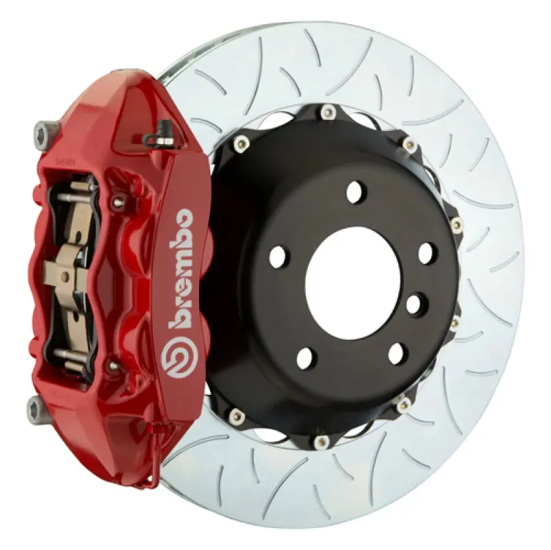 Brembo Gt Rear Big Brake Kit For 2017+ Lexus Lc500 & 2018+ Ls500 – 380X28Mm Two-Piece Slotted Rotors, Red Calipers 1