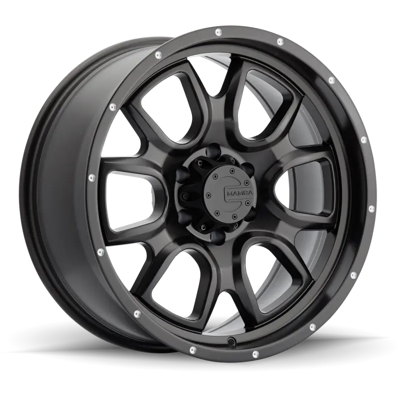 Mamba M19 Cast Alloy Wheel – 15X8", 5X114.3, Et13 Offset, Matte Black With Pre-Drilled Mounting Holes 1