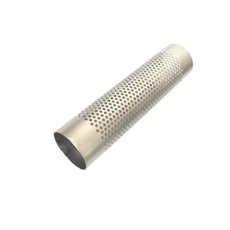 Ticon Industries Titanium Perforated Punch Tube – 8" Overall Length, 2.0" Diameter 1