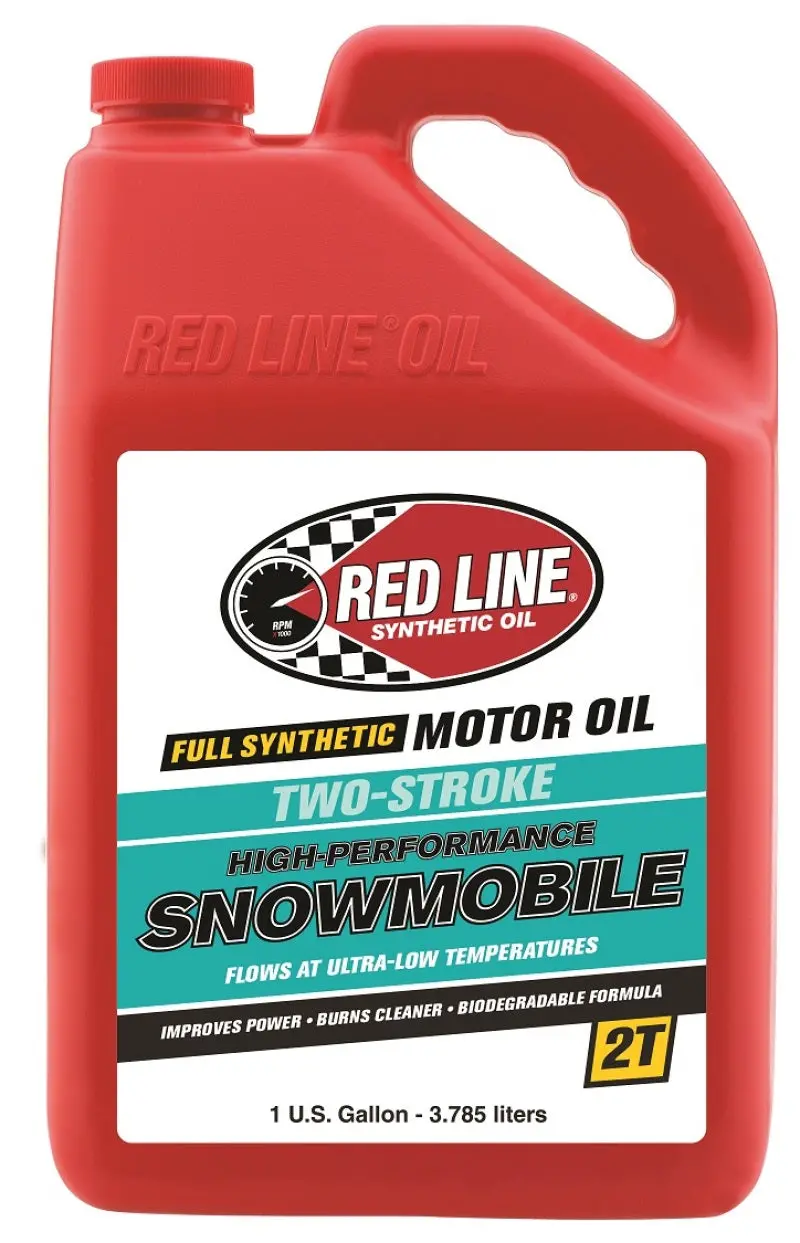 Red Line Synthetic Two-Stroke Snowmobile Oil – 1-Gallon Container, Pre-Mix Compatible 1