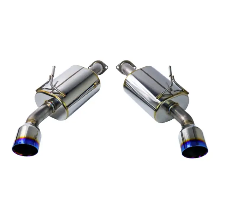 Remark Axle-Back Exhaust System For 2014+ Infiniti Q50 – Dual Burnt-Tip Muffler Design 1