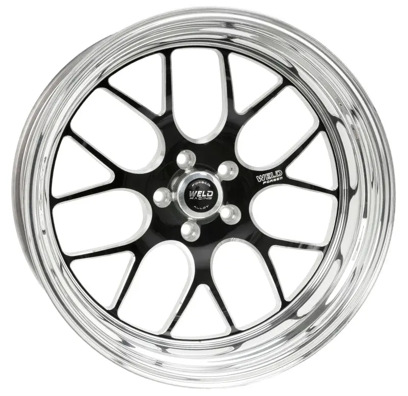 Weld S77 Black Non-Beadlock Wheel – 20X16", 5X4.75", 6.3" Backspace, High-Pad Design 1