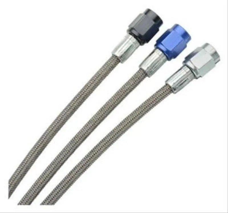 Fragola -2An Stainless Brake Line With -3An Blue Aluminum Nuts – 36 Inches 1