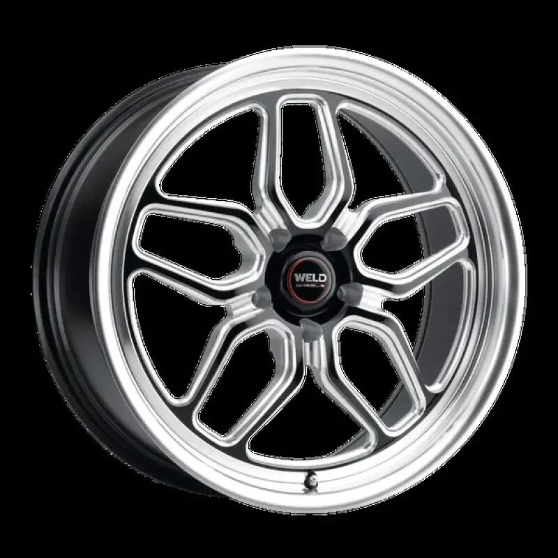 Weld Racing Laguna Wheel – 20X8 Inches, 5X114.3 Bolt Pattern, 0Mm Offset, 4.5-Inch Backspace, Gloss Black Machined Face 1