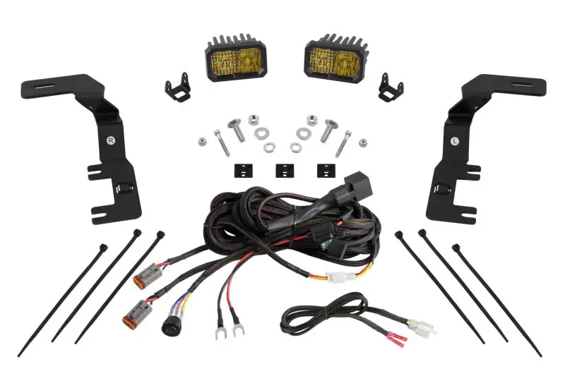 Diode Dynamics Stage Series C2 Pro Ditch Light Kit For 2023+ Chevrolet Colorado – Yellow Combo Beam, Plug-And-Play 1