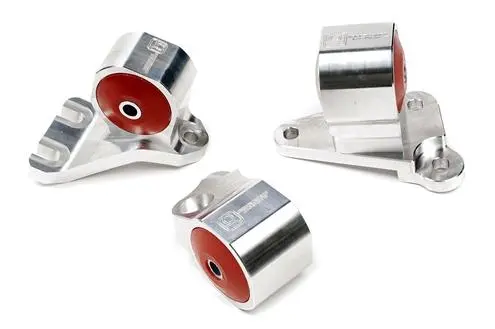 Innovative Motor Mounts For 2002–2006 Acura Rsx K-Series Engines – Silver Aluminum, 75A Bushings (Excludes K24 Transmission) 1